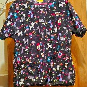 Plus size scrub top